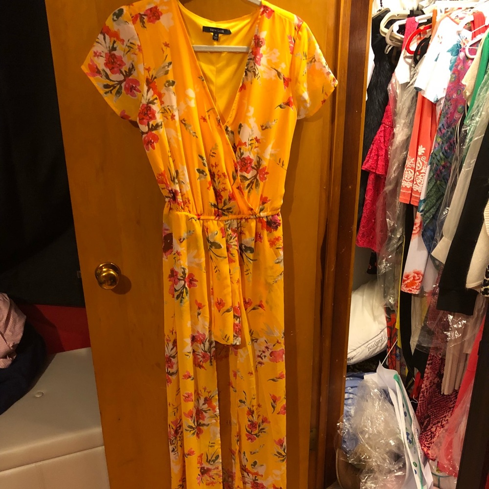 Yellow High-low romper